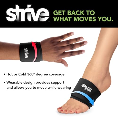 Strive Wrist/Ankle Sleeve, Hot & Cold Therapy, Gel Compression, 2-Pack - size: Small Wrist/Ankle