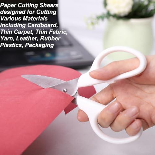 YOUGUOM 6in White Scissors, Multipurpose for Office School Crafts Sewing