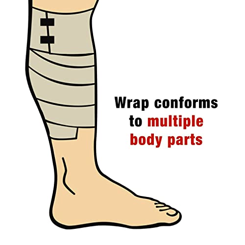 ACE 3 Inch Elastic Bandage with Clips, Beige, Great for Elbow, Ankle, Knee and More, Ideal for Sports, Comfortable Design with Soft Feel, Wash and Reuse (Pack of 3) - size: 3" (Pack of 3)