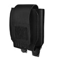 Azarxis Tactical Mini Belt Pouches, Multi-Purpose Small Battery Case Compact Utility EDC Card Slot Holder Waist Bags Military Molle Pack Sundries Storage Pack - color: #02 Black - Style C