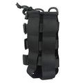 Molle Tactical Water Bottle Holder Pouch Adjustable for 16oz-50oz Bottles - color: Black
