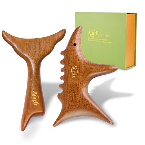 Wooden Gua Sha Tool Set for Face & Targeted Body Massage –Trigger Point Massage, Multi-Angle Manual Acupressure Tools with Gift-Ready Box for Self-Care & Relaxation - size: moderate size