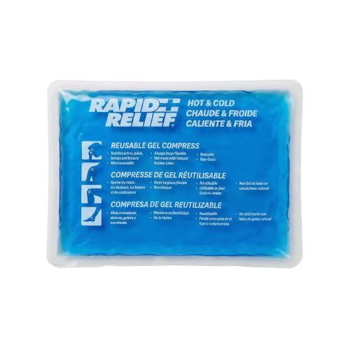 Rapid Relief Gel Ice Pack, Reusable Cold Pain Relief, Small 4x6 Inch 1 Ct - size: 4 x 6 Inch
