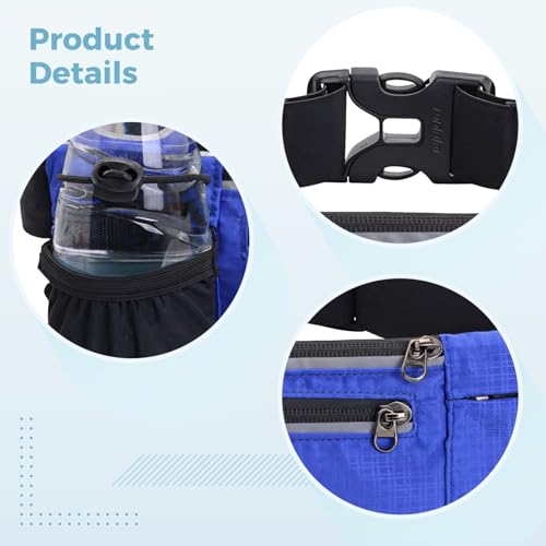 Waist Pack for Runners: Water Bottle, Adjustable Strap