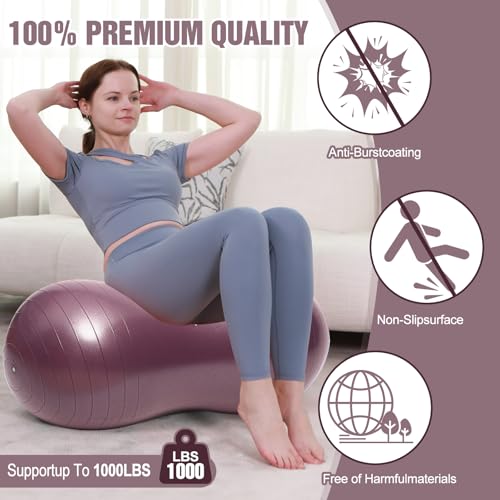 INPANY Peanut Exercise Ball for Labor, Physical Therapy & Fitness - color: Rose Gold