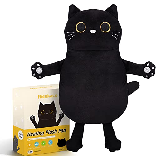 Microwave Heating Pad for Period Cramps Pain Relief, 16"×12", Black Cat - size: Black Cat