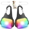 Dog Collar Light 2 Pack, Dog Lights for Night Walking 4 Modes, Waterproof Dogs Light Clip on Rechargeable, LED Dogs Walking Lights for Night Running, Camping, Climbing, Bike - color: RGB