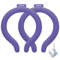 Neck Cooling Tube with Insulated Bag, Reusable PCM Ice Ring, Neck Cooler - color: Navy*2