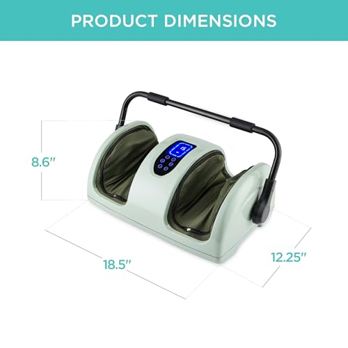 Best Choice Products Heated Shiatsu Foot Massager for Pain Relief, Plantar Fasciitis, Neuropathy, Blood Circulation w/Compact Design - Sage - color: Sage