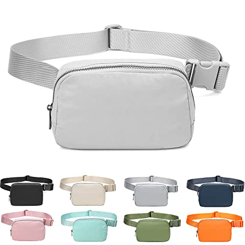 Fanny Belt Bag Waist Pack Crossbody Bags Bum Bag for Running Hiking Travel Workout Adjustable Strap for Women -grey - color: grey