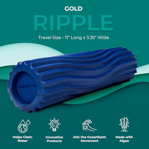 Oceanfoam Ripple Roller Small Foam Roller for Physical Therapy (Royal Blue) - color: Royal Blue