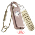 Personal Safety Alarm Keychain for Women, 130dB Siren, LED Strobe, USB-C - color: Metallic Rose