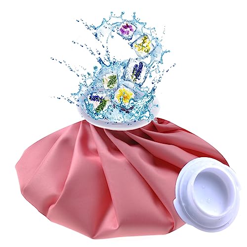Ice Pack for Injuries Reusable, Ice Bags for Injuries Hot Water Bag for Hot & Cold Therapy and Pain Relief, No-Leak Elastic Breathable Ice Bag, Size 11", Pink - size: 11", style: Pink