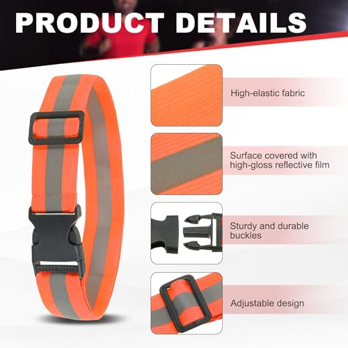 Reflective Safety Belt Adjustable - color: Fluorescent Orange/Fluorescent Green