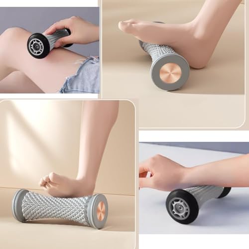 Plantar Fascia Foot Massager Roller, Foot Rolling Sole Massage Roller Gray - color: Gray