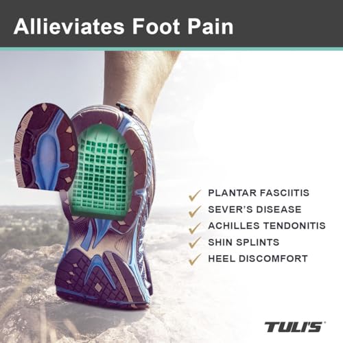 Tuli's Heavy Duty Heel Cups (Regular) & Prostretch Original Calf Stretcher for Plantar Fasciitis and Lower Leg Relief