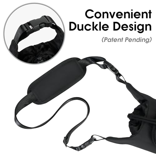 Ceneda Water Bottle Carrier Bag with Phone Pocket 32oz 40oz Tumbler Insulated Water Bottle Holder with Adjustable Shoulder Strap Carrier Sling Bag (Black) - color: Black