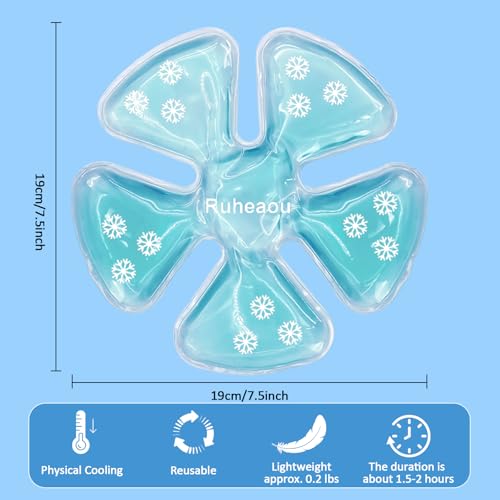Head Gel Ice Pack, Helmet Ice Pack, Used for Catcher Helmets, Outdoor Sport, Equestrian Riding, Operation On The Head, Relieve Summer Heat and Keep Cool (2 Count) (Blue) (Blue) - color: Blue
