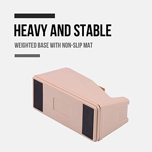 Lichamp Desktop Tape Dispenser Holder with Large 3 Inch Core for Masking, Heat Transfer, Painters, Freezer, Kitchen Tape (Pack of 3) - size: 8 x 3 x 3.8 inches (Pack of 3)