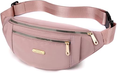 Fanny Pack Waist Pack for Women, Waterproof Waist Bag for Running Sports Travel - Pink - color: E Pink