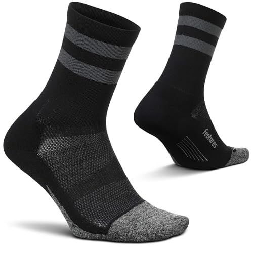 Feetures Elite Light Cushion Mini Crew Sock - color: Dark Gray, size: Large