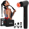 2-in-1 Detachable Massage Gun with Heat, Muscle Massager with Long Handle