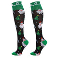 Junely Compression Socks for Women Knee High Socks Funny - color: Christmas25