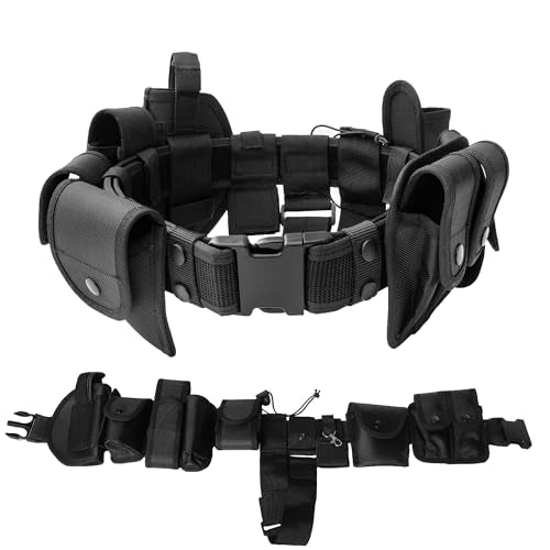 10-in-1 Tactical Modular Duty Belt w/Pouches for Law Enforcement