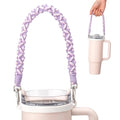 Water Bottle Handle Strap for Stanley Cup, Owala and Most 12-40oz Bottles - color: Purple