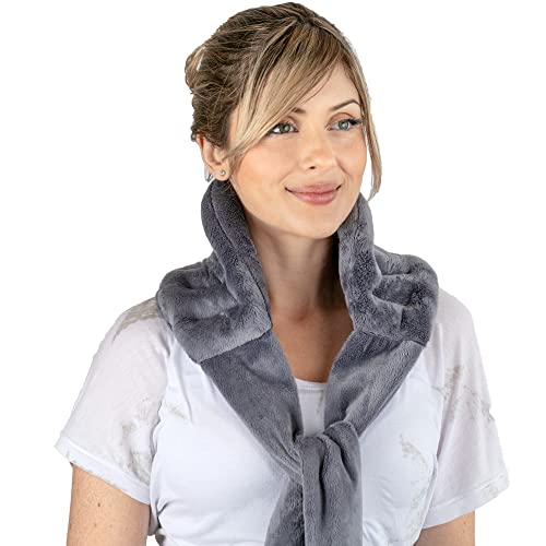 Microwavable Heating Pad with Straps, Medium, Gray, Hot/Cold Therapy - color: Gray, size: Medium