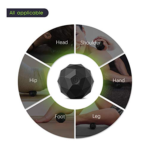 Electric Vibrating Massage Ball, 2-Speed Fitness Yoga Pilates Physical Therapy Massage Roller to Fight Sore Muscles,Washable Negative Ion Vibration Massages ball for Muscle Recovery,Myofascial Release