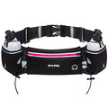 PYFK Running Belt with Water Bottles, Hydration Belt for Men and Women, Water Bottle Holder Running Pouch Water Belt, Fanny Pack Fits 7 inches Phones, Waist pack for Runner Jogging - color: rose red