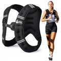 Roc Outdoors Weighted Vest W/ Rub-Free Technology for Woman and Men, 5lb/10lb/15lb/20lb/30lb Weight Vest with Reflective Stripe for Workout, Strength Training, Running, Walking, Fitness, Weight Training, Weight Loss, Weightlifting - size: 10lb