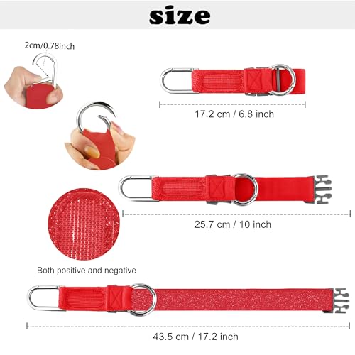 ZINZ Elastic Jacket Gripper Travel Strap with D-Ring Hooks and Buckle - color: Red