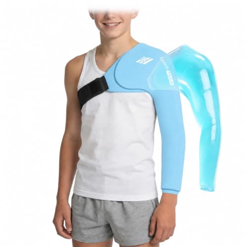 ComfiTECH Shoulder Arm Ice Pack Wrap for Pitcher & Recovery, Blue, S - size: Small, style: Blue