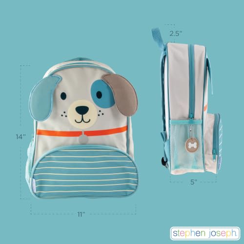 Stephen Joseph Little Sidekick Backpack, Toddler Backpack for Little Kids, Daycare and Preschool, Racecar - color: Blue