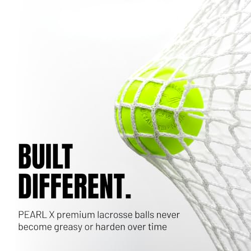 PEARL X Greaseless Lacrosse Balls by Guardian Innovations - Official Ball of NCAA Championships - Meets NOCSAE Standards and SEI/NCAA Certified - color: Optic Yellow, size: 10 Pack