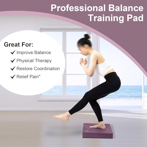 StrongTek Balance & Stretch Kit – Foam Pad + Adjustable Wooden Slant Board for Rehab & Mobility