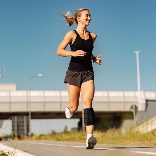 Calf Brace | Premium Compression Sleeve for Men & Women | Provides Pain Relief & Support | For Shin Splints, Lower Leg Pain, Torn Calf Muscle | Black Neoprene Adjustable Support Wrap for Runners