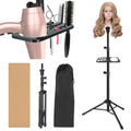 ZQIAN BEAUTY 50 Inch Metal Wig Stand, Adjustable Wig Head Stand, Mannequin Head Stand for Cosmetology Hairdressing, Wig Stand Tripod with Tool Tray (Black, Mannequin Head Not Included) - color: Black, size: 50 Inch