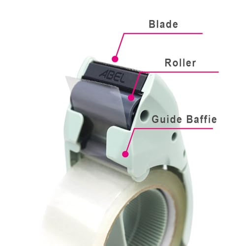 ABEL EVO Packing Tape Dispenser, Light Green, 2 Inch Wide Ergonomic Tape Gun for Packing Boxes, Shipping Moving Mailing Box Sealing Carton Packaging, Lightweight Hand-held Heavy Duty Tape Cutter - color: Light Green