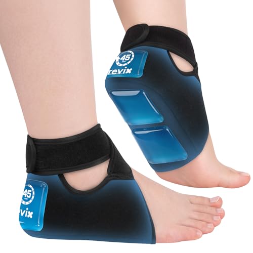 REVIX 2-Pack 45-Min Heel Ice Pack Wrap for Tendonitis & Plantar Fasciitis - style: 2 Packs