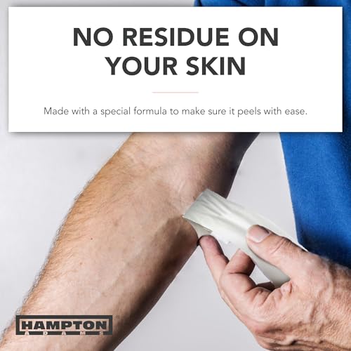 Hampton Adams Athletic Sports Tape, Very Strong, Easy Tear, No Residue - color: White (1.5 Inch)