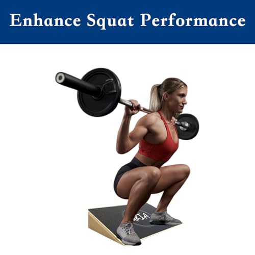 UKIA Slant Board for Squats - Slant Board Squat Wedge for Calf Stretching - Non-Slip Incline Knees Over Toes Weightlifting Equipment to Improve Athletic Performance