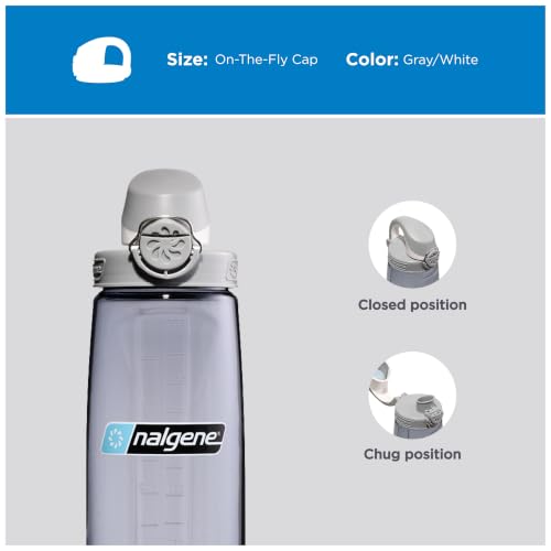 Nalgene On The Fly Bottle Replacement Lid - color: Gray/White