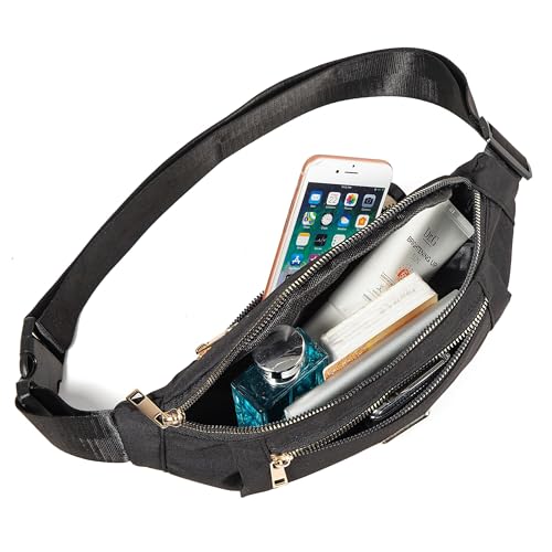 Fanny Pack Waist Pack for Women, Cross Body Bag Jogging Pouch Belt Bag for Outdoors Traveling Hiking - Black - color: Z Black