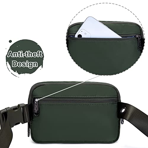 AROME Mini Belt Bag for Women Men Fashion Waist Packs Fanny Pack - color: Army Green