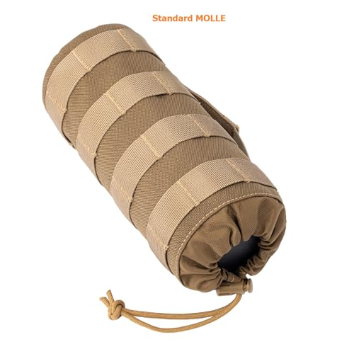MOLLE Water Bottle Holder Tactical Nylon Bottle Pouches Hydration Carrier for Belt/Backpack/Vest/Bike Sports Outdoor Hiking Camping Hunting Fishing - color: Coyote Brown