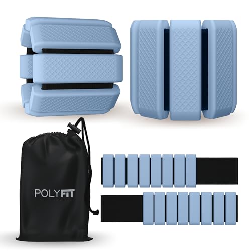 Polyfit Wrist & Ankle Weights - Wearable Weights for Women, Yoga & Pilates - color: SKY BLUE