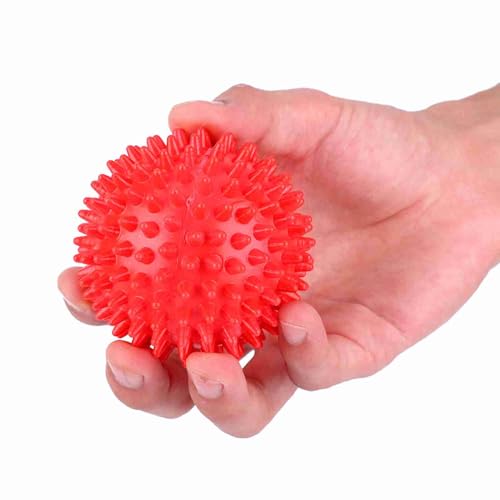 Garosa Spiky Massage Ball, Hard Plastic Red 7.5cm